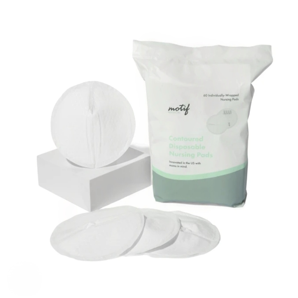 Motif White Contoured Disposable Nursing Pads - Pack of 60